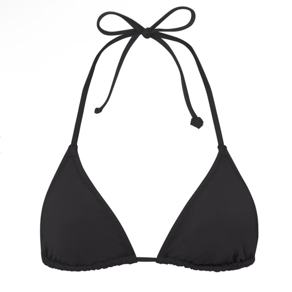 SKIMS Swim Triangle Bikini Top Onyx - Picture 3 of 7